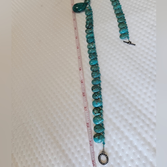 Southwest Style Turquoise Necklace, Bracelet and Earring set - Picture 7 of 14